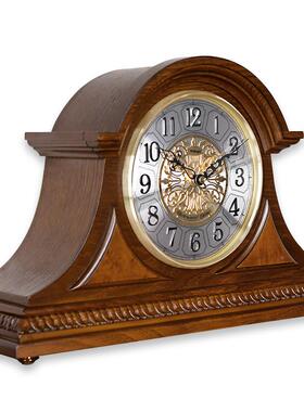 威灵座钟顿钟表0客厅EJD欧式古典音乐时座钟木报质台钟T2245