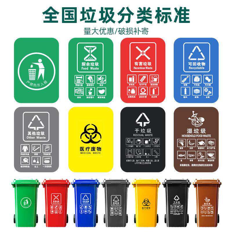 垃圾桶大大1号商用特240升容量带盖大型20户外小区分类AL645687环