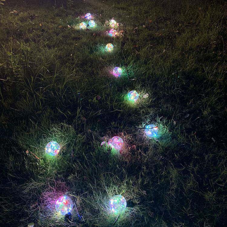 直四户色铜线灯串跑马灯销太阳能灯泡房间红网外跑马灯装饰灯