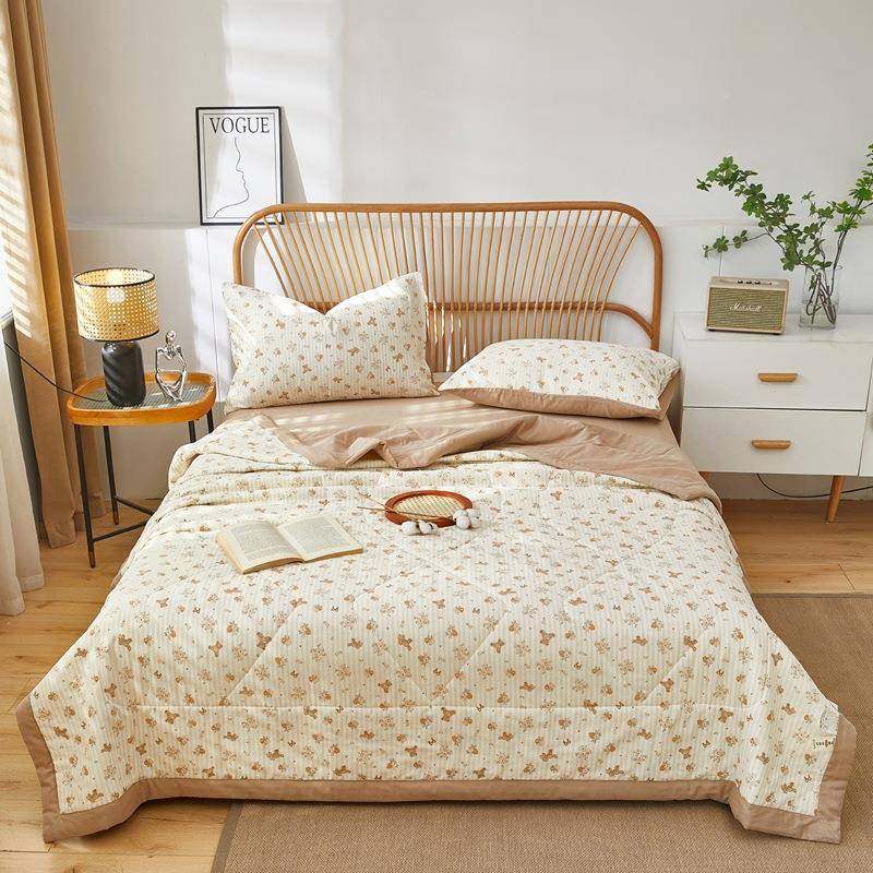 棉a类层纱棉夏凉被花母全双婴级可水洗纯DNY-双层棉夏被四件套单,床上用品,化纤被,淘宝优惠券,粉丝福利购,淘宝优惠卷