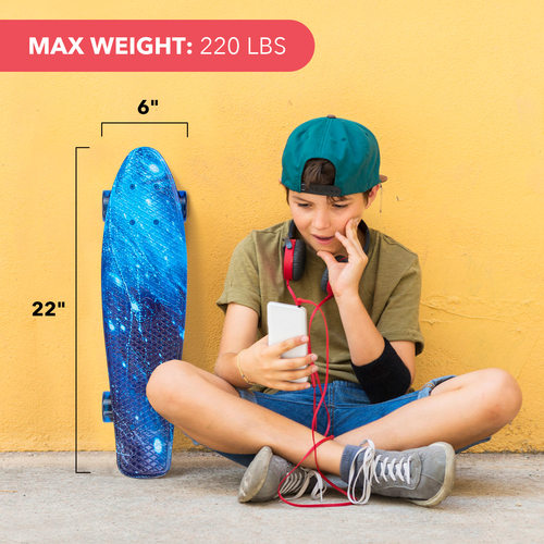 儿童FISH水转印铝支架滑板