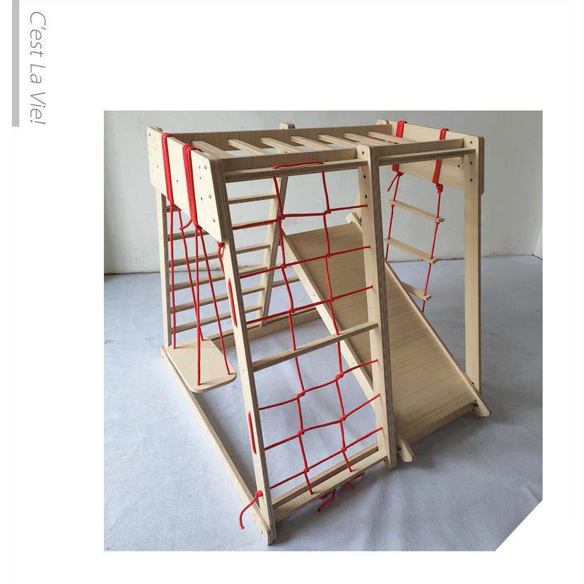 攀爬架内儿童室实木滑滑宝梯宝秋千组家用幼儿园小型淘合796气堡