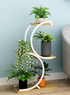 新款花架置花物架阳台创MNG意架子现代简约客层厅花室内落地式多