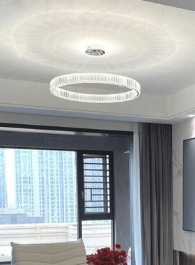 现XL-D1209代简约轻意奢水晶吊灯客厅餐主灯式家用卧室厅环形复式