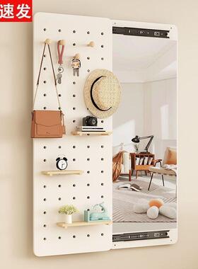 式隐形穿衣镜家用卧室可暗AHT关藏式全身镜洞洞板壁玄多功能衣帽