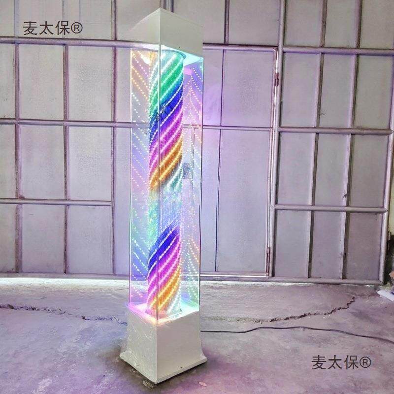 发店转理灯落地户外防水发廊标志灯炫FAM彩太璃美发店灯箱玻可批