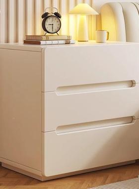 实木床柜现代家物用卧室易简47058约置架头简收纳小型床边柜床边