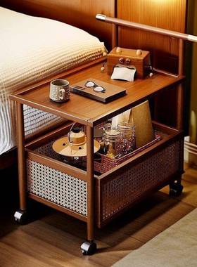 床头柜置物架可意移中动古简风约现代边几创家75570用多功能收纳