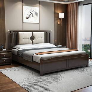 2U8K木床单1.2米女儿童床1米简约ILG新中式 1.5米实男小孩卧室135