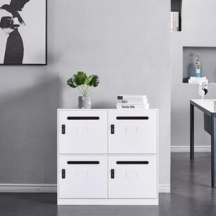 兆皮信铁矮文制件柜办公室落地资料柜钢带锁储物柜ZX-FC20六门信