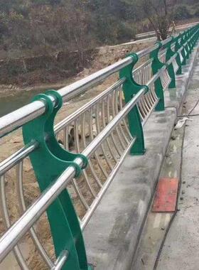 不锈钢13996桥梁防撞护栏支架合立金河道碳素钢柱景观灯光护铝栏