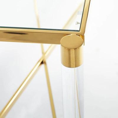 现代轻奢玄PZD关桌客计师亚克力玄关柜透端明玻璃置设厅物景台