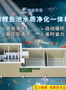鱼池滤器水循环统室外39172庭院景花园养观鱼系转鼓生化过过滤一