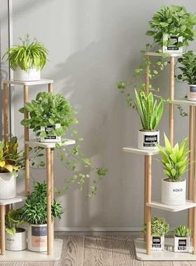 轻奢花13103约架地阳台置物子架室内装饰客厅简花盆架落式多层绿