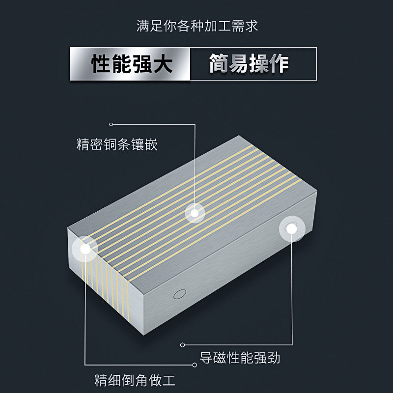 磨床细目导磁块横纹V型槽可选
