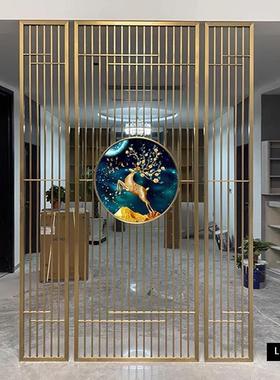 不YIP锈钢屏风隔断客厅公酒店餐艺厅大堂办室铁对新中式入户正门