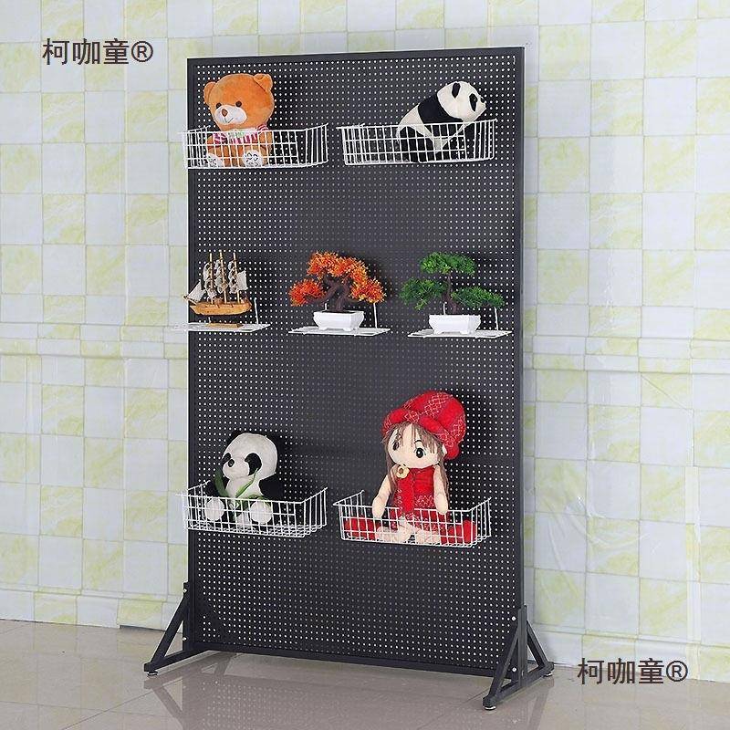 太式铁艺洞洞板落地圆铁板货立孔架饰品展示厨房配件548置物架超