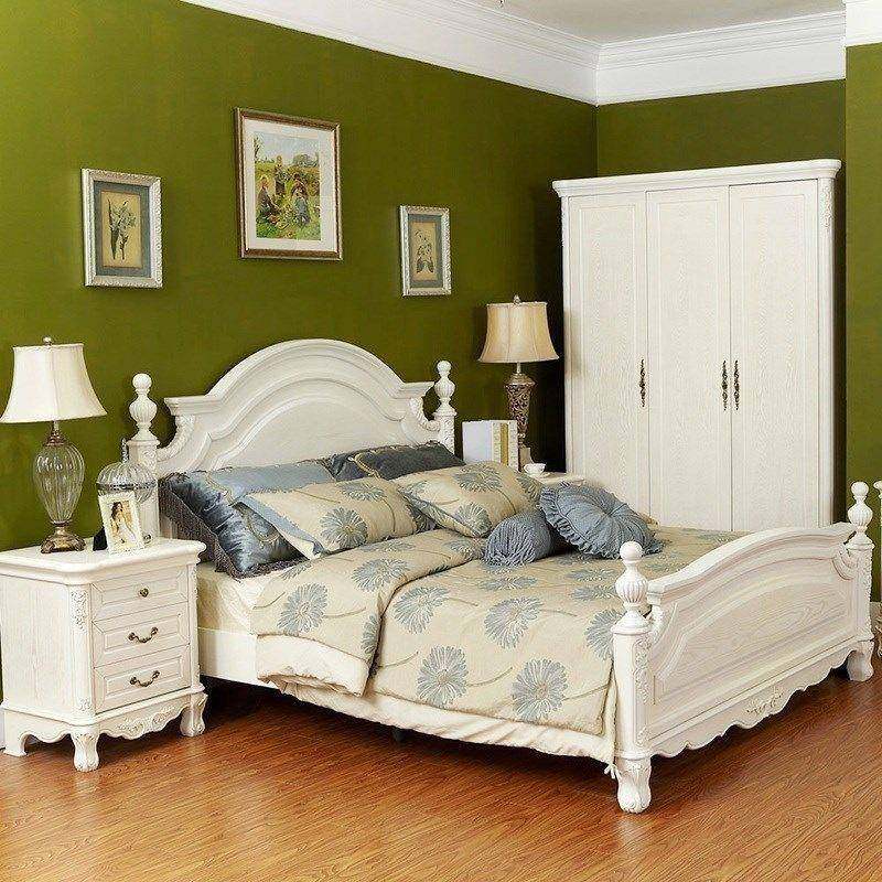 式主床实木卧双美床公主床卧OHB室1.8米欧人式轻奢法式床简欧