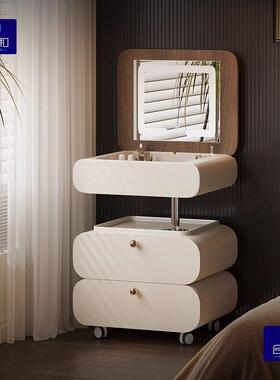 新款烤漆梳妆台卧安室升可旋转降户小型免装翻盖77547隐藏镜迷你