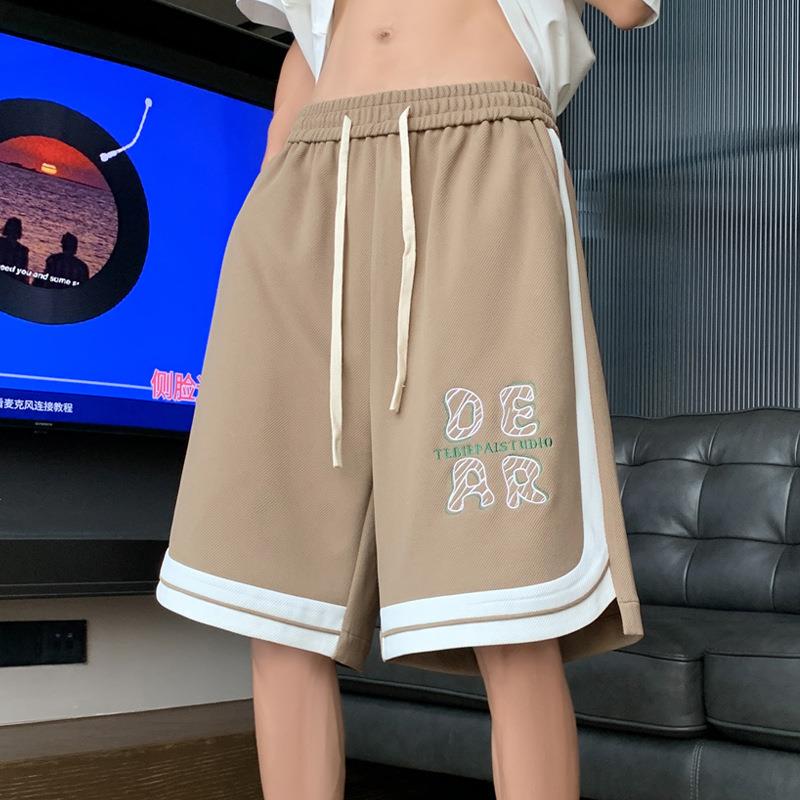美304-DK90式季刺绣篮球运冰动短裤男夏款速干丝透气休闲五分薄裤