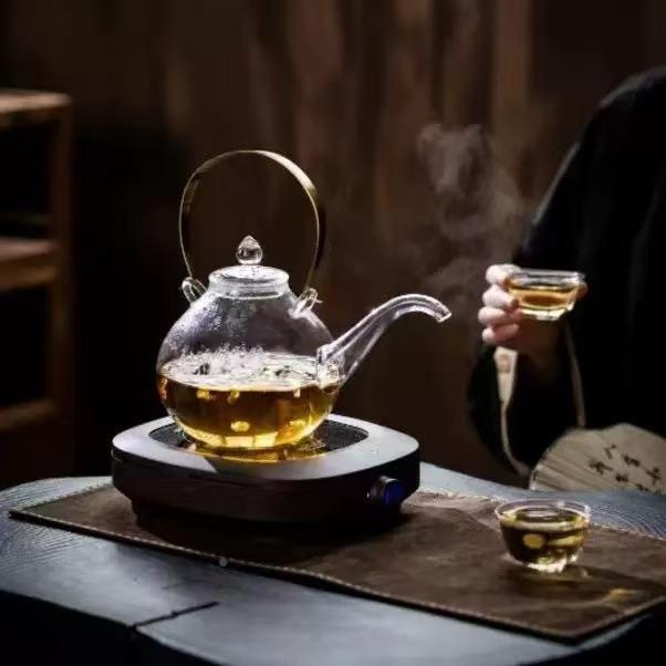 高硼硅玻璃泡茶壶煮壶新致雅壶款提耐热烧水壶明煮茶电陶茶炉火通