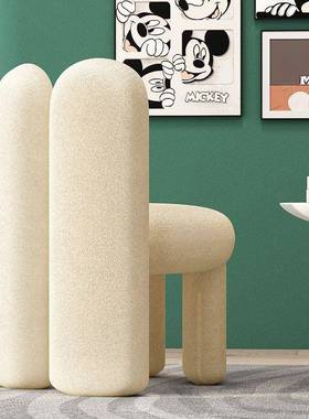 卧室梳妆油椅子代网红现简约用FTN奶餐椅轻家奢化妆梳妆台凳子设