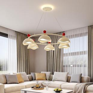 奶油风吊灯 法式客厅灯大厅主灯超亮现代新款网红蛋壳复古
