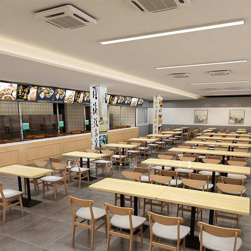 公司学校单位食堂酒店实木桌椅子美食城小吃店一桌四椅餐桌椅组合,3C数码配件,摄像机配件,淘宝优惠券,粉丝福利购,淘宝优惠卷