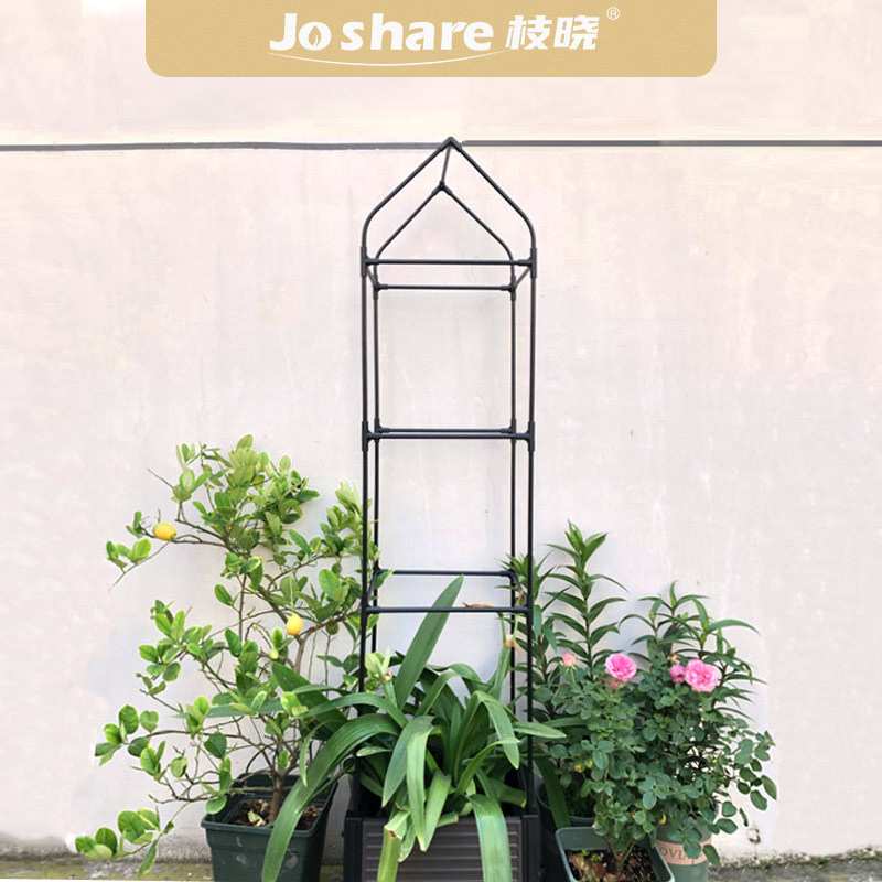 枝晓 尖顶种植套装 种菜支架杆菜架子植物丝瓜爬藤架带轮可移动