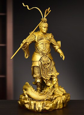 黄铜斗战胜佛猴子摆件纯铜齐天大圣孙悟空孙行者家居客厅玄关装饰