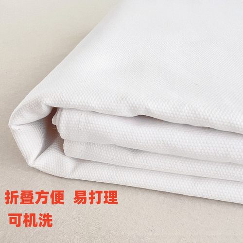 天津传统老帆布白床单凉席纯棉加厚单人老粗布宿舍帆布防皱白床单