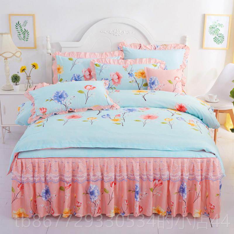 高档202新款5全棉床裙四件套床4罩1./1.8双保层席梦思护垫床套防,床上用品,床品套件/四件套/多件套,淘宝优惠券,粉丝福利购,淘宝优惠卷