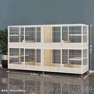 高档猫咪别墅繁育笼猫子实木猫房子猫柜双猫笼豪子华层三层产房窝