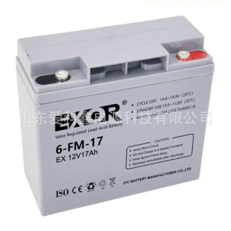 EXOR蓄电池EX17-12 埃索6-FM-17 太阳能免维护电池12V17AH