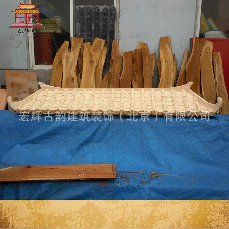 仿古中式屋檐东阳木雕木质室内门头古典装饰加工北京厂松木材质