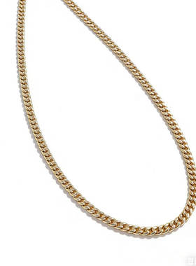 佳宝欧尼K金古巴链锁骨链