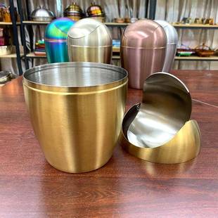 摇式 A249 桌面迷你办公盖室 304锈钢垃圾桶小型新彩色蛋形 不款