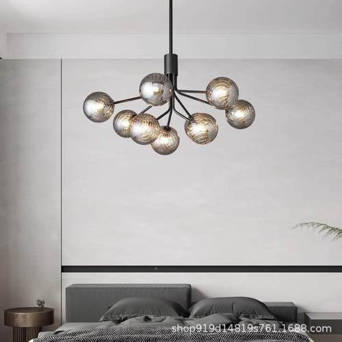 法式中古铜轻客厅全吊灯餐厅灯具魔风豆玻851璃美式南奢洋复古卧