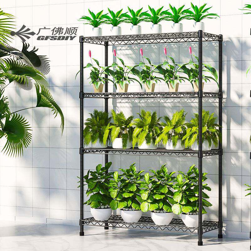 新款4层落物地多花架层多肉置绿植盆栽架收纳整分隔架86610子阳台