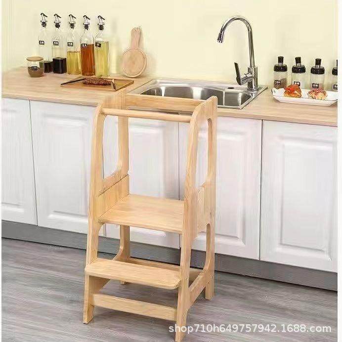 木质儿童洗手凳浴室宝脚凳子蒙踏学习塔台阶洗漱102宝台实氏木儿