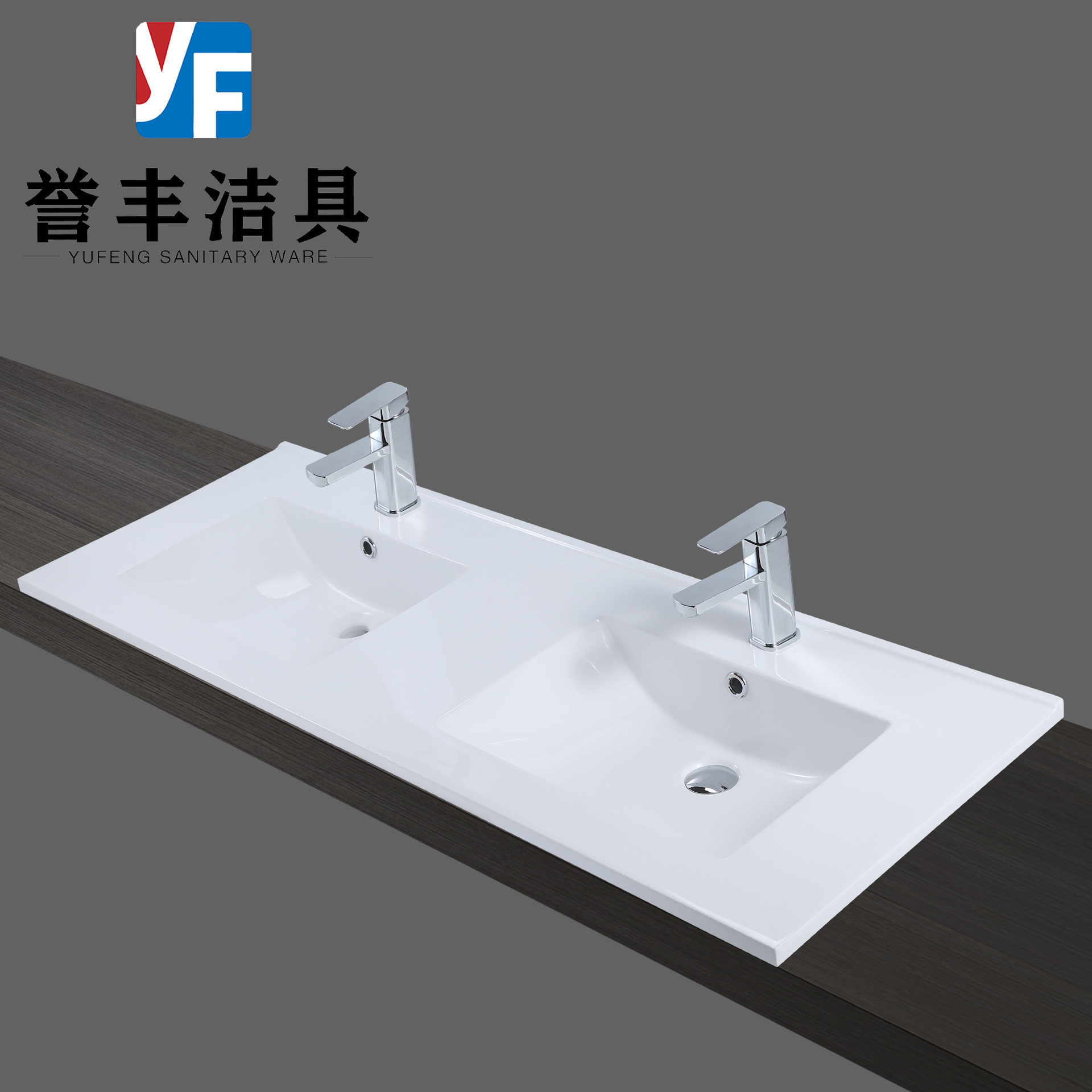 源头工厂人造石一体盆微晶石双盆浴室柜洗漱台盆可丽耐亚克力水池