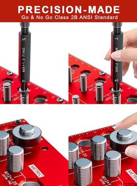 81503孔红蓝丝量规公英制制通止量规螺母螺螺栓螺纹螺丝检查器