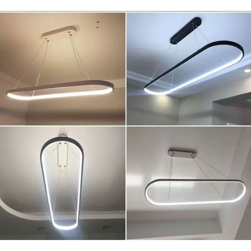 跑道LED铝材吊灯SIN线条餐厅