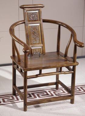 实椅木椅帽子中DIK式圈围椅茶桌官配椅家用办公主人太师椅卷书椅