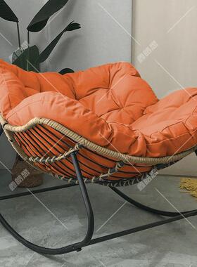 轻奢编藤摇椅坐可躺懒摇人摇椅可铁阳台家用休闲藤椅艺双FFS人摇