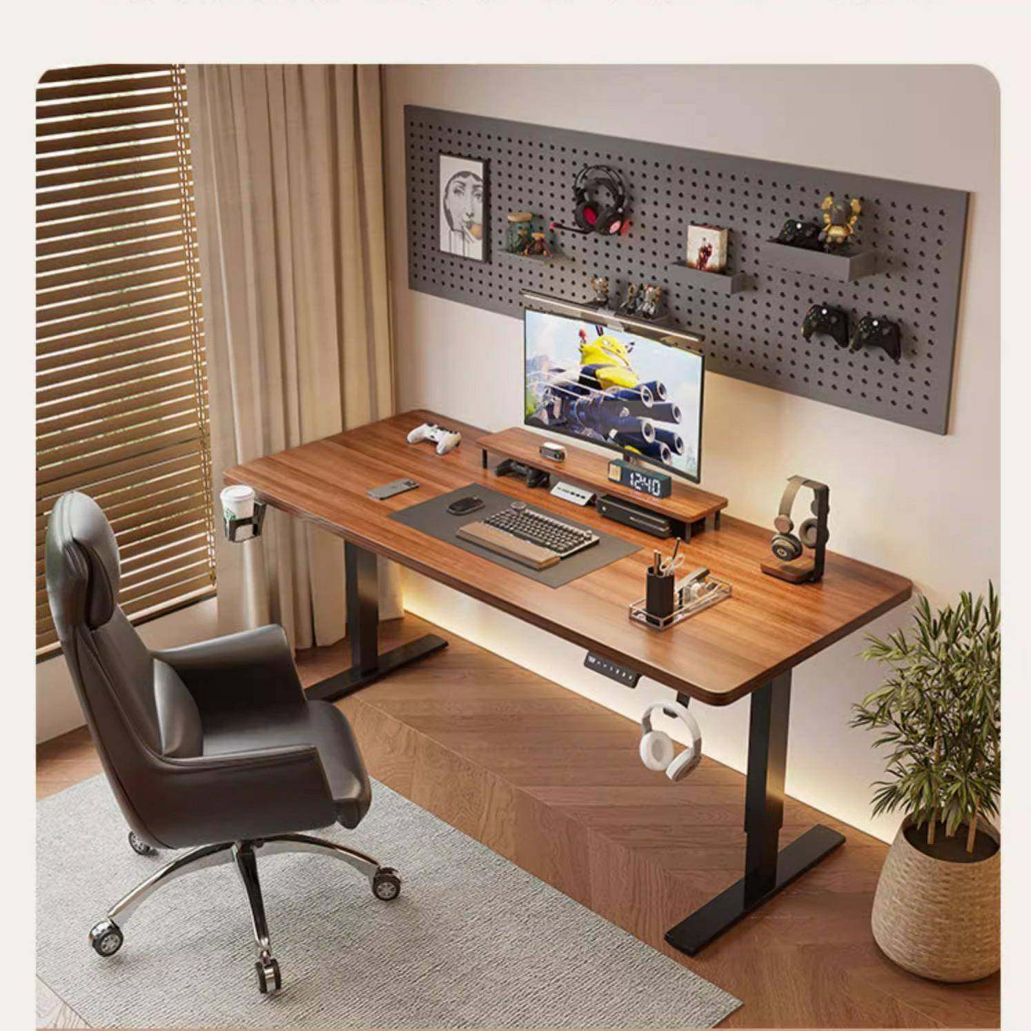 双作电机智能电动升降桌家366用实木办公记桌性升工台成降人写字,商业/办公家具,办公升降台/升降桌,淘宝优惠券,粉丝福利购,淘宝优惠卷