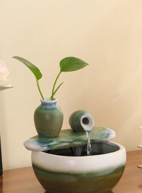 水球循环水喷AIG桌泉客风茶台面鱼缸装厅饰品