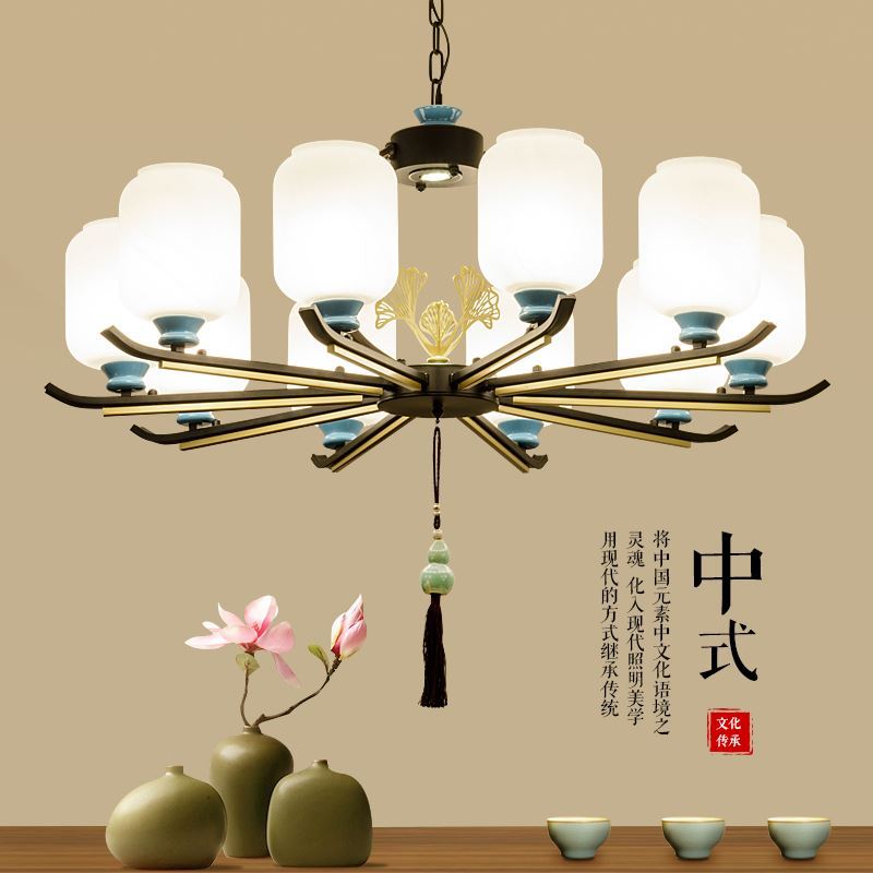 包邮新中式LED吊灯中国风客?