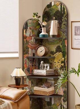 中古风墙角转角落地摆件厅电视柜边转客角置柜物多层F99MJS59柜一