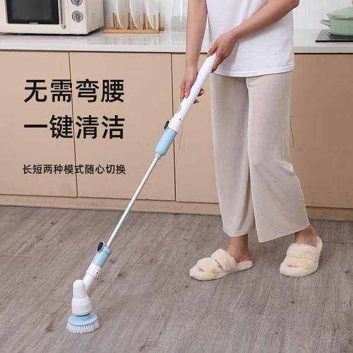 电动清刷85长洗柄缩地板瓷砖浴缸刷充家用伸无线电清洁刷